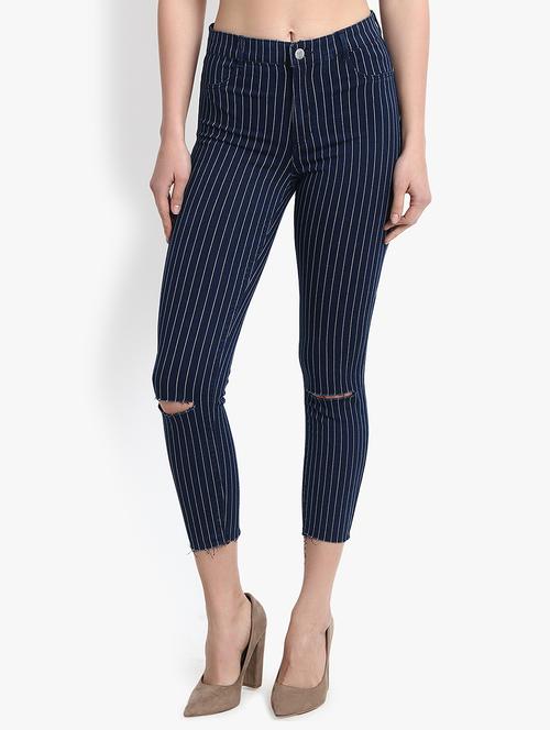 high rise knee slit jeans - 16939844 - Very Small Image - 1