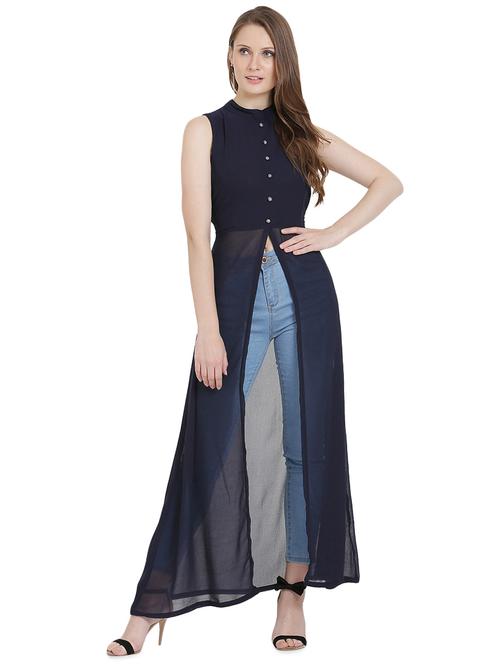 front slit maxi tunic - 16940149 - Very Small Image - 1