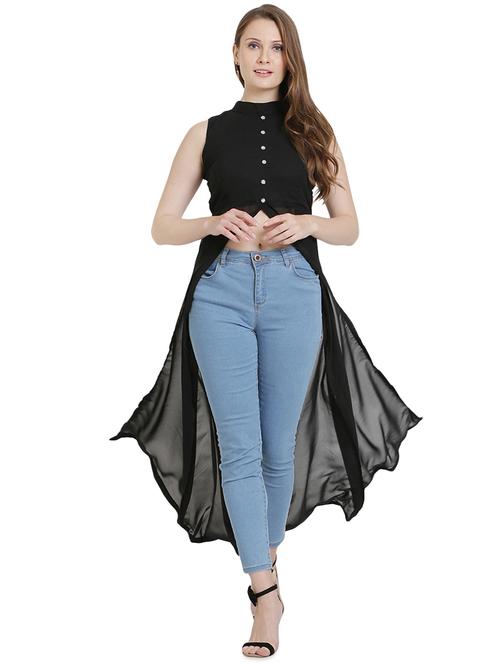front slit maxi tunic - 16940150 - Very Small Image - 1