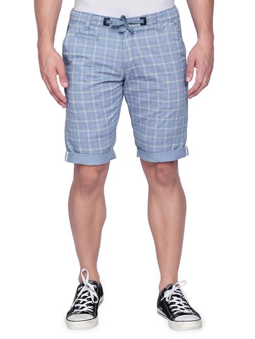 light blue checkered bermuda shorts - 16941604 - Very Small Image - 1