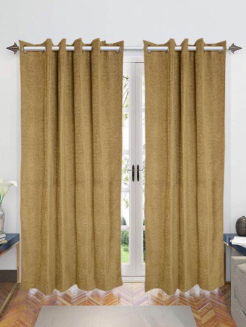 chenille & polyester yarn blackout door curtains - 16941652 - Very Small Image - 1