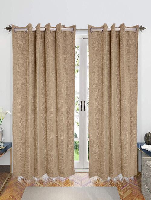 chenille & polyester yarn blackout door curtains - 16941656 - Very Small Image - 1