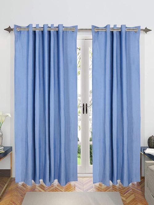 cotton yarn eyelet door curtains - 16941680 - Very Small Image - 1