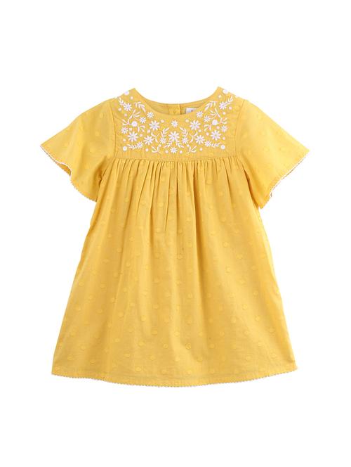 yoke embroidered dress - 16942817 - Very Small Image - 1