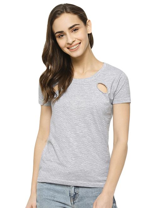 women's plain round neck t-shirt - 16943289 - Very Small Image - 1