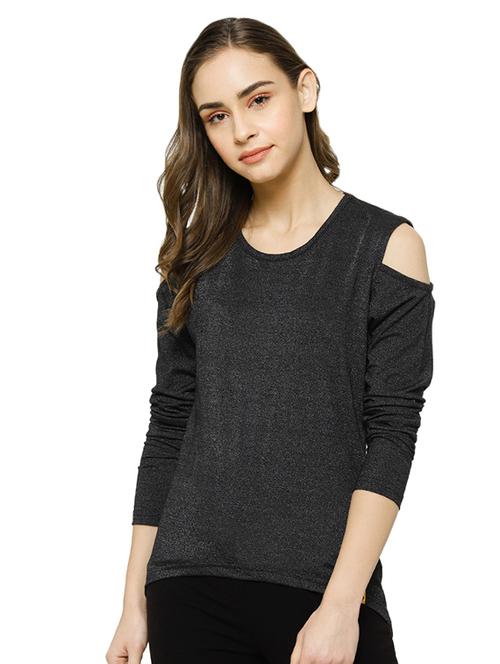 women's straight round neck top - 16943300 - Very Small Image - 1