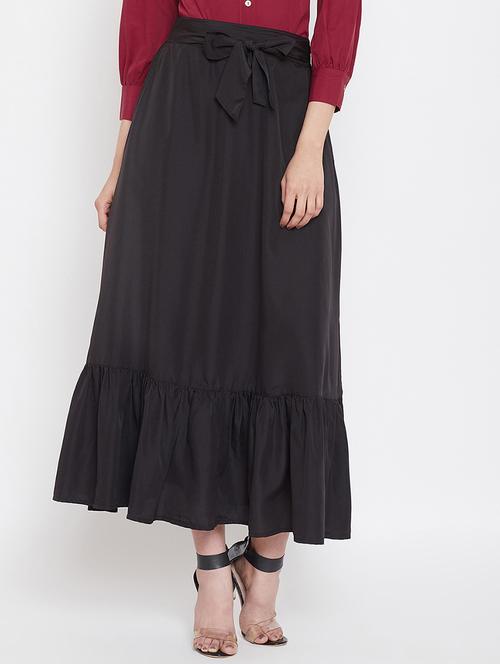 tie front flared skirt - 16943828 - Very Small Image - 1