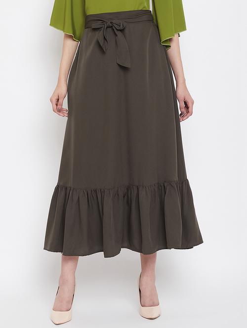 tie front flared skirt - 16943829 - Very Small Image - 1