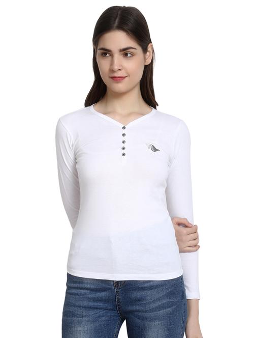 v-neck solid tee - 16943860 - Very Small Image - 1