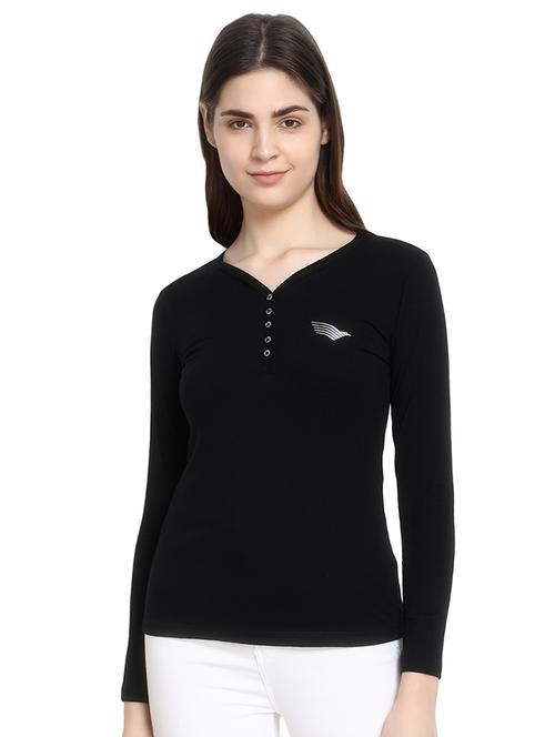v-neck solid tee - 16943861 - Very Small Image - 1