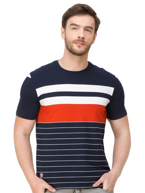 navy blue striped t-shirt - 16944260 - Very Small Image - 1