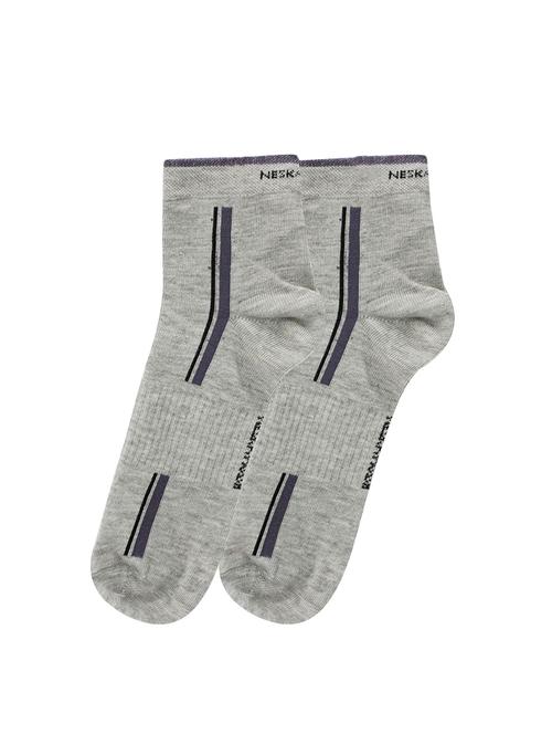 grey cotton ankle length sock - 16944328 - Very Small Image - 1