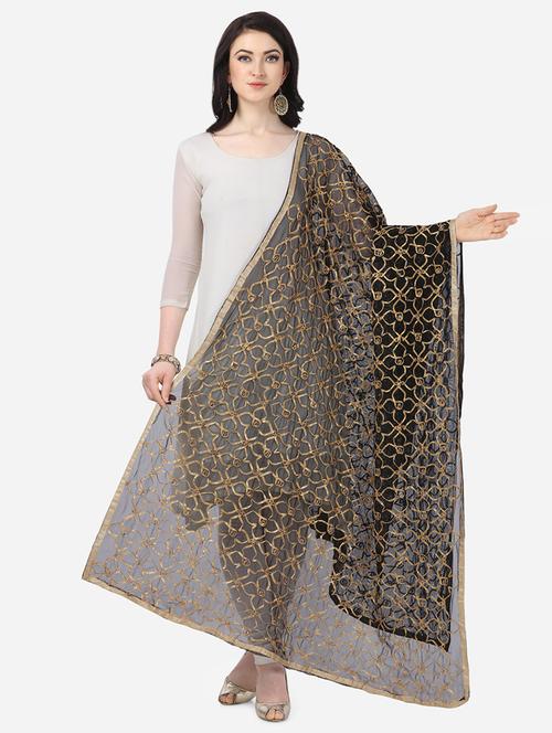 self design embroidered dupatta - 16944511 - Very Small Image - 1
