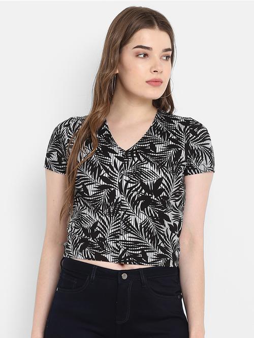 v-neck tropical top - 16945758 - Very Small Image - 1
