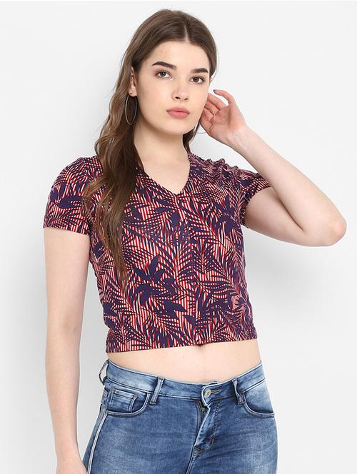 v-neck tropical top - 16945759 - Very Small Image - 1
