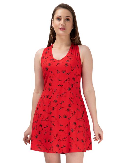 halter neck printed a-line dress - 16946551 - Very Small Image - 1
