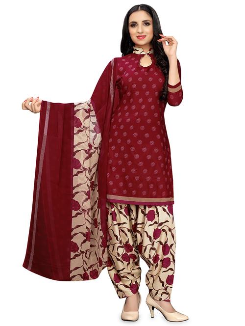 printed patiyala unstitched suit - 16946915 - Very Small Image - 1