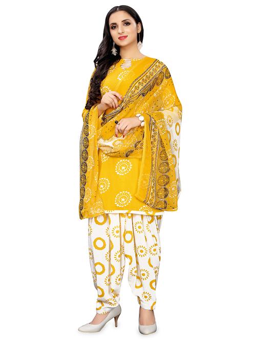 printed patiyala unstitched suit - 16946928 - Very Small Image - 1