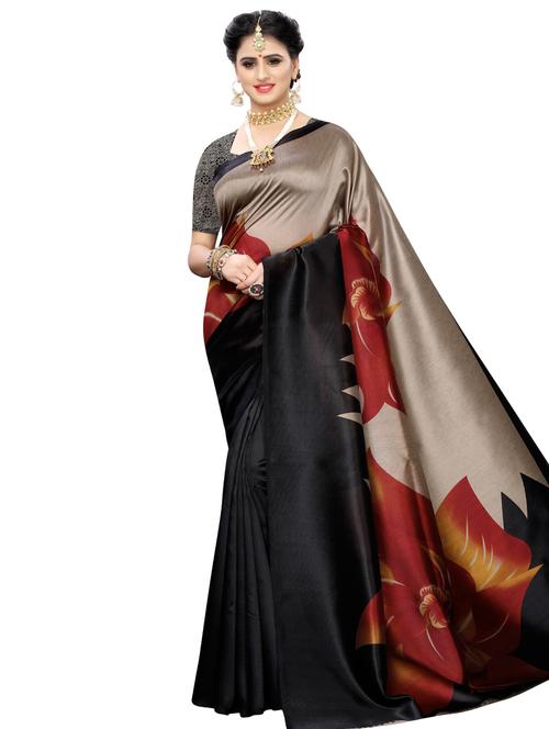floral bhagalpuri saree with blouse - 16947089 - Very Small Image - 1