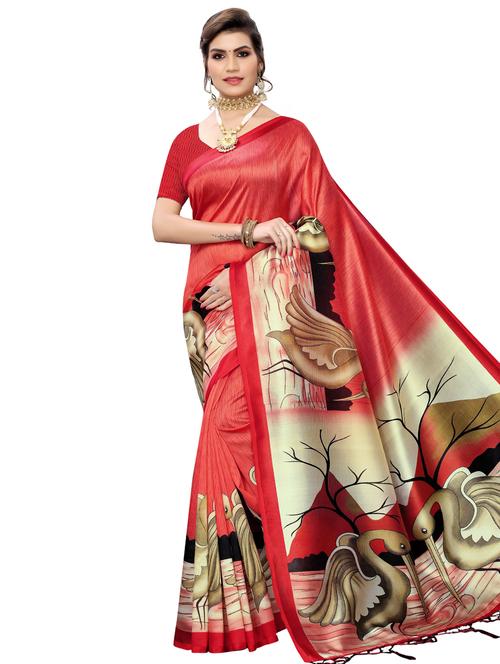 conversational bhagalpuri saree with blouse - 16947112 - Very Small Image - 1