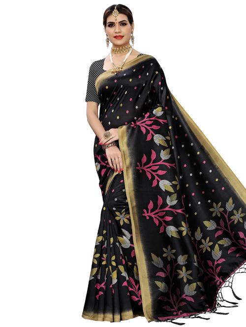 floral bhagalpuri saree with blouse - 16947126 - Very Small Image - 1