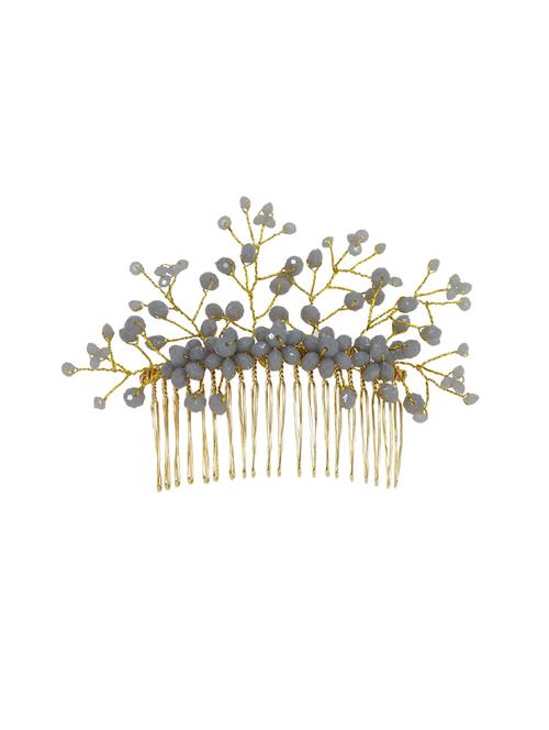 rajkanya gold plated hair clip comb - 16947410 - Very Small Image - 1
