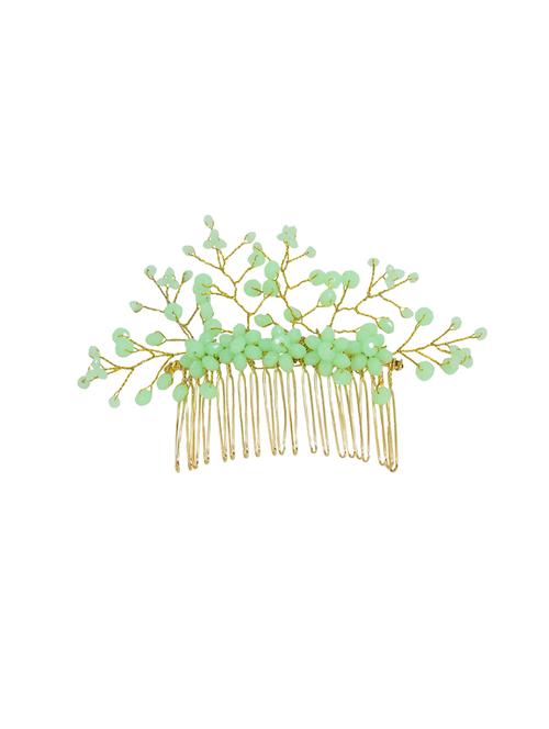 rajkanya gold plated hair clip comb - 16947413 - Very Small Image - 1