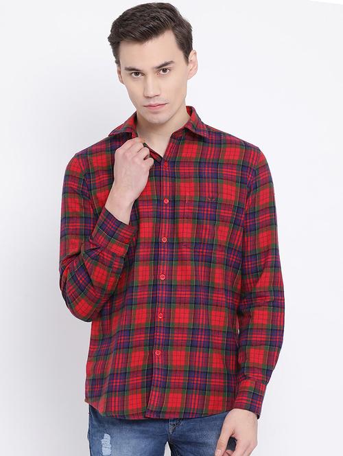 red checkered casual shirt - 16947555 - Very Small Image - 1