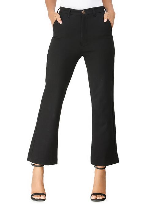 high rise flat front trouser - 16947645 - Very Small Image - 1