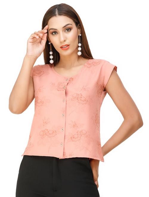 round neck floral top - 16947682 - Very Small Image - 1