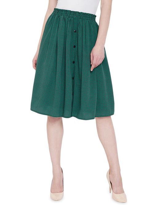 high rise houndstooth flared skirt - 16947693 - Very Small Image - 1