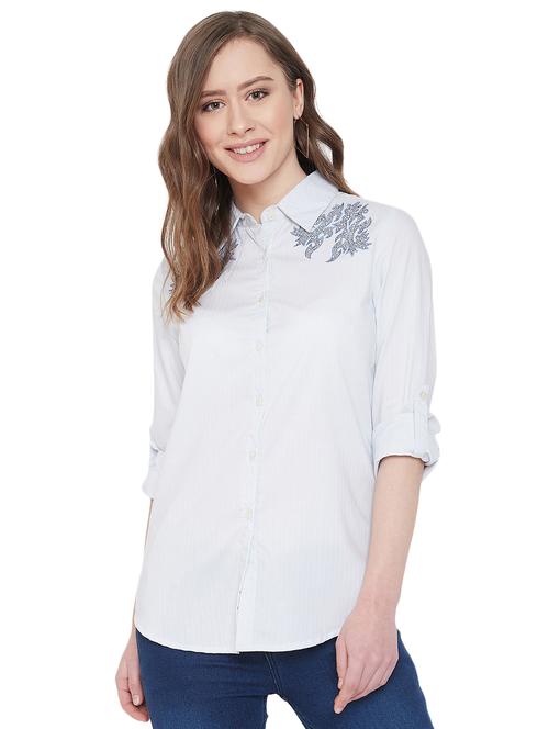 long sleeves embroidered shirt - 16947710 - Very Small Image - 1