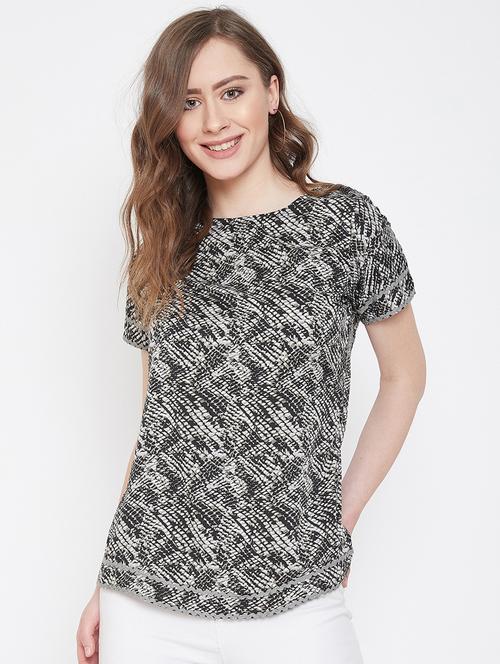 mandarin neck printed tunic - 16947712 - Very Small Image - 1