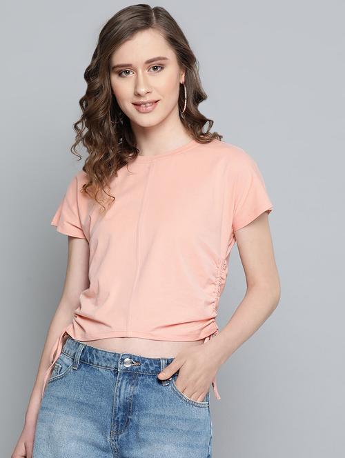 ruched detail crop tee - 16947849 - Very Small Image - 1