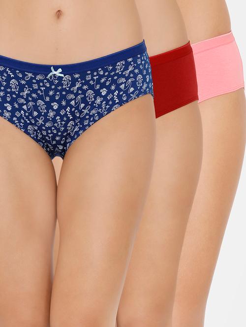 set of 3 bow patch hipster panty - 16948088 - Very Small Image - 1