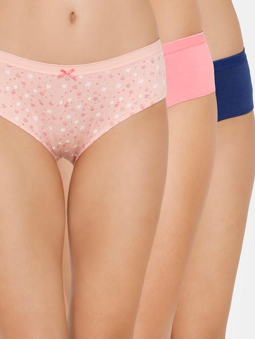 set of 3 bow patch hipster panty - 16948089 - Very Small Image - 1