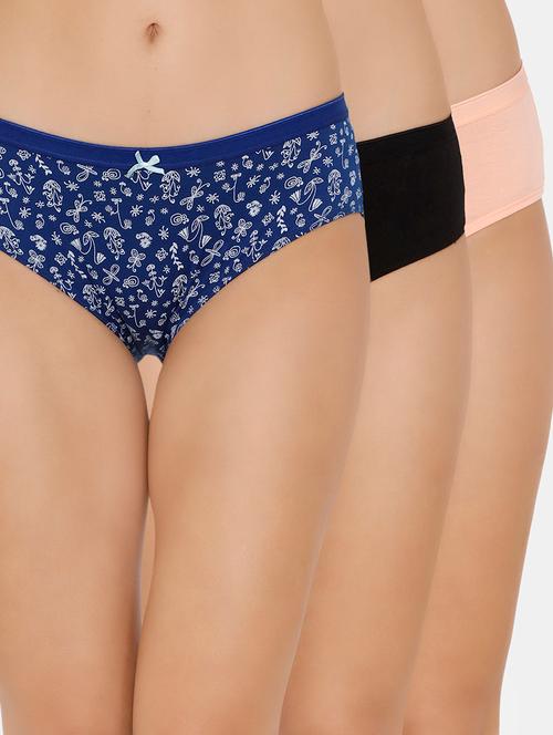 set of 3 bow patch hipster panty - 16948096 - Very Small Image - 1