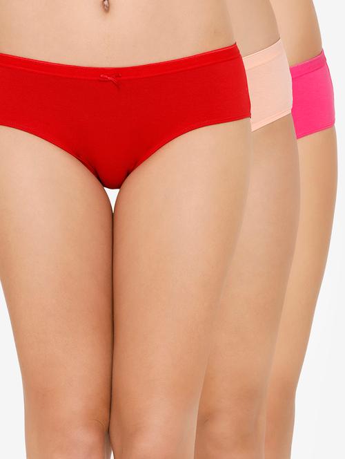 set of 3 bow patch hipster panty - 16948099 - Very Small Image - 1