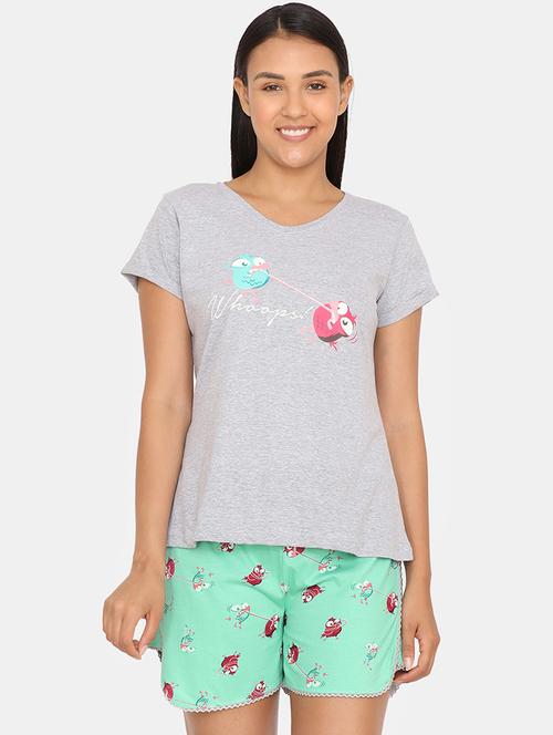 quirky tee with shorts set - 16948177 - Very Small Image - 1
