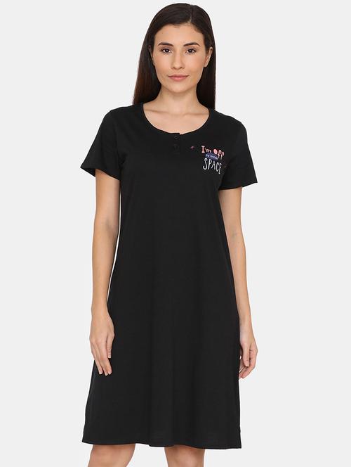 quirky print round neck sleepshirt - 16948220 - Very Small Image - 1
