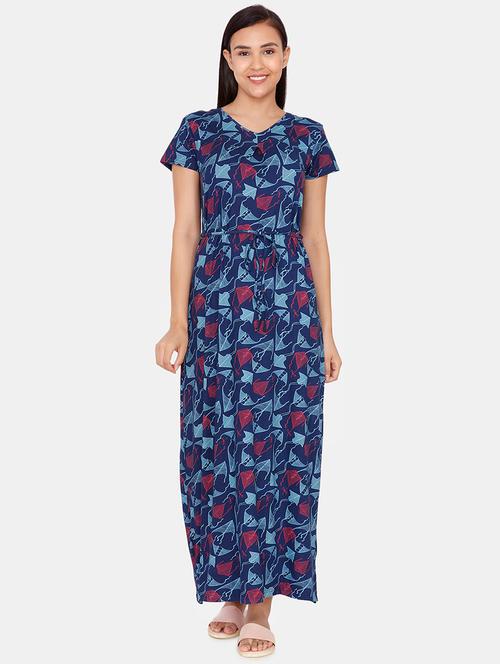 v-neck quirky nighty - 16948221 - Very Small Image - 1