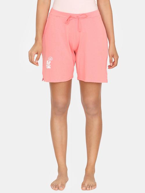 drawstring waist solid shorts - 16948583 - Very Small Image - 1