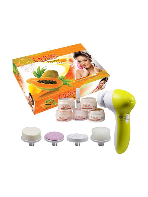 lilium herbal papaya facial kit 310gm with face massager - 16949049 - Very Small Image - 1