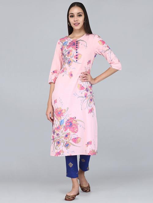 floral straight kurta - 16949053 - Very Small Image - 1