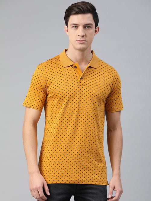 yellow printed polo t-shirt - 16949075 - Very Small Image - 1
