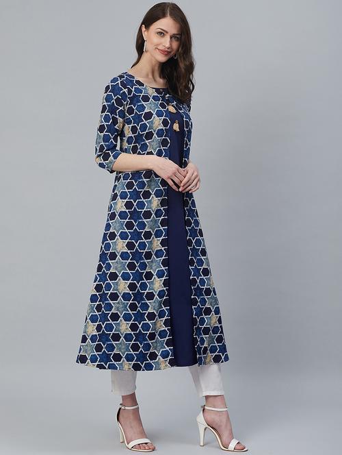 geometrical layered kurta - 16949393 - Very Small Image - 1
