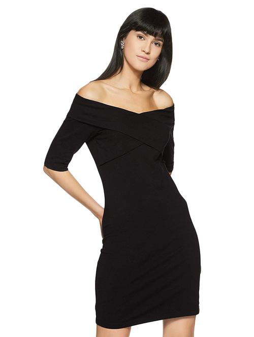 cross over off shoulder bodycon dress - 16949448 - Very Small Image - 1