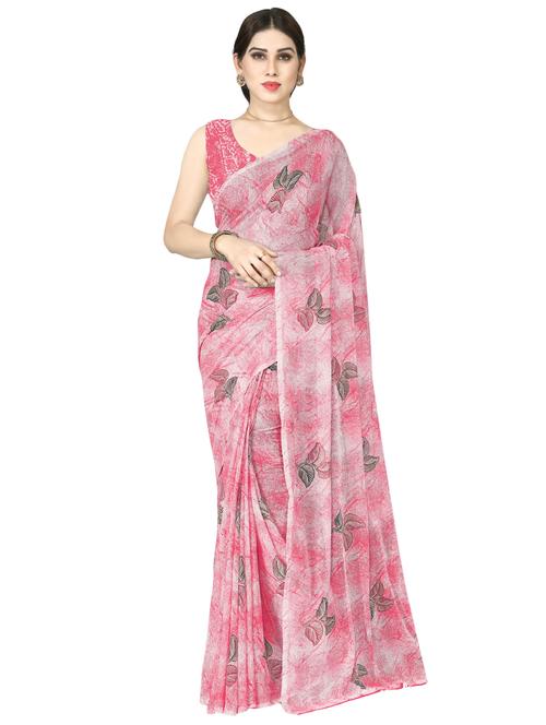 foil printed saree with blouse - 16949761 - Very Small Image - 1