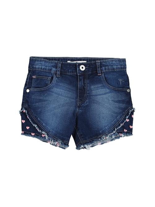 blue cotton blend shorts - 16949813 - Very Small Image - 1