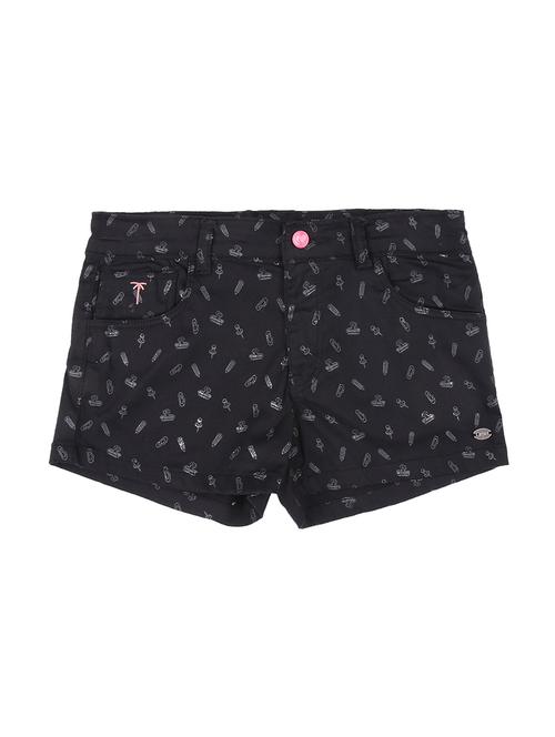 black cotton blend shorts - 16949825 - Very Small Image - 1